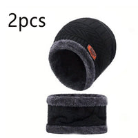 Thumbnail for 4pcs sets Winter Warm Velvet men Hat Scarf Gloves Set For men and women Girls Outdoor Riding Hat Beanies Neck Protection Scarf C