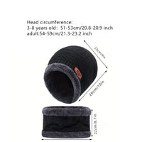 Thumbnail for 4pcs sets Winter Warm Velvet men Hat Scarf Gloves Set For men and women Girls Outdoor Riding Hat Beanies Neck Protection Scarf C